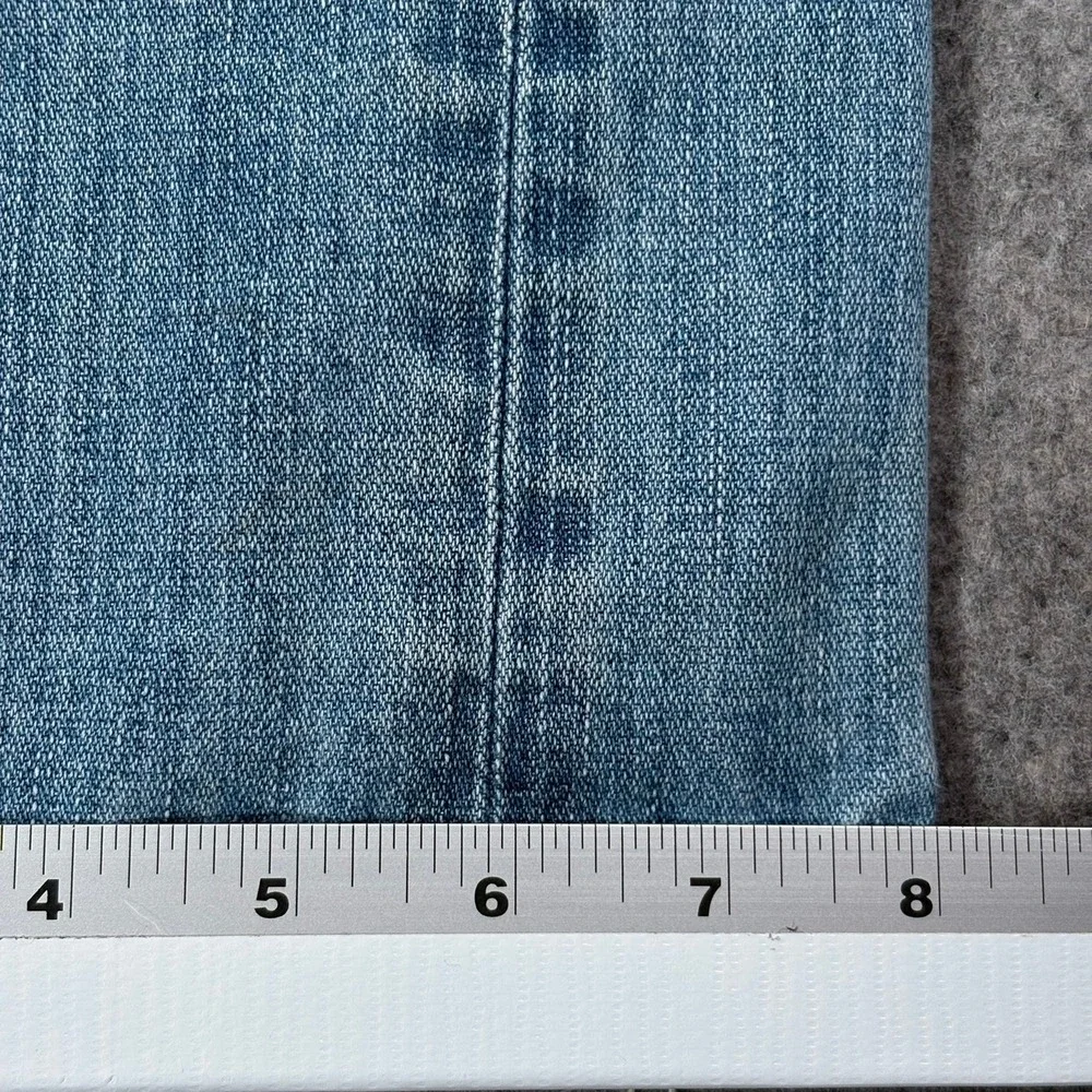 True Religion World Tour Straight Flap Jeans Mens 30 Light Wash Distressed Y2K